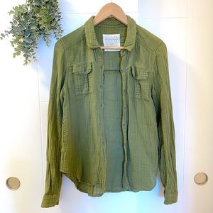 We The Free | Olive Button Down Long Sleeve